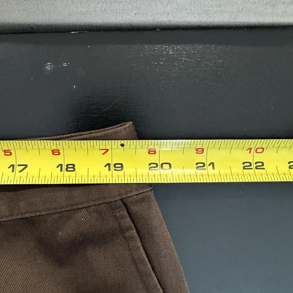 L.L. Bean Pants Womens 18 Regular Brown‎ Straight Fit Chino Twill Flat Front